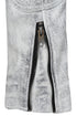 LLD Genuine Leather Racing Jacket White Denim Look - FRANK