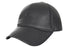 Genuine blue grey lamb nappa leather baseball cap with curved peak by LLD Original
