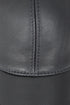 Genuine blue grey lamb nappa leather baseball cap with curved peak by LLD Original
