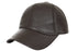 Premium brown leather baseball cap with curved peak by LLD Original, adjustable and stylish headwear accessory.