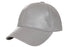 Light grey genuine lamb nappa leather baseball cap with curved peak, adjustable strap by LLD Original