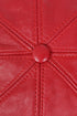 Premium dark red lamb leather flat cap with classic London style by LLD Original
