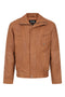 Men's tan nappa leather blouson jacket from LLD Original, classic style, available in sizes S to 4XL