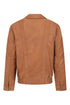 Men's tan Nappa leather classic blouson jacket by LLD Original with a stylish design, available in multiple sizes.