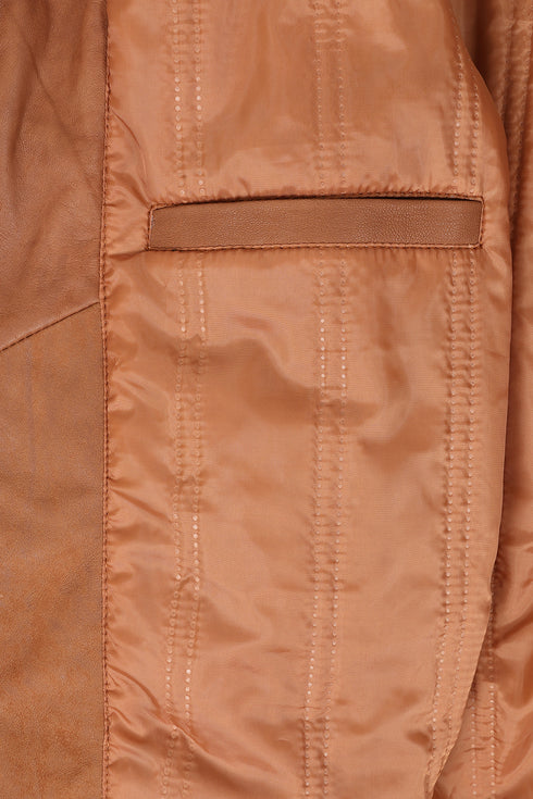 PAUL - Men's Tan Nappa Leather Classic Blouson Jacket
