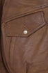 Men's brown Napa leather blouson jacket by LLD Original in classic style, available in sizes S-5XL
