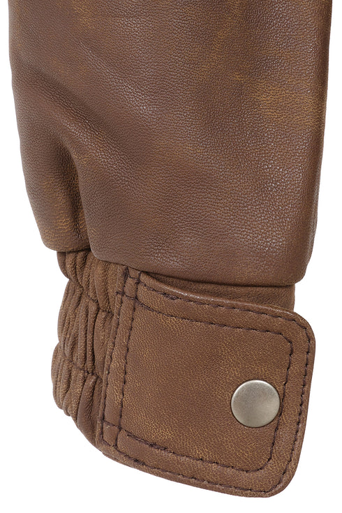 Men's Premium Brown Napa Leather Blouson Jacket - Timothy