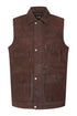 Men’s Brown Buff Real Lamb Leather Gilet – Vinny Vig