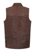 Men’s Brown Buff Real Lamb Leather Gilet – Vinny Vig