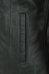 Women’s green Napa leather biker jacket with hip length design, from LLD Original, available in plus sizes.