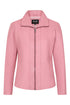 Women's soft pink nappa leather jacket, classic fitted design by LLD Original, ideal for autumn casual wear.