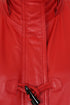 Premium Red Nappa Leather Jacket Women - AMY Hooded