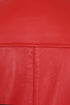 Premium Red Nappa Leather Jacket Women - AMY Hooded