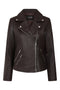 Women’s Brown Real Nappa Leather Biker Jacket – Celia