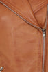 Women’s Tan Real Nappa Leather Biker Jacket – Celia