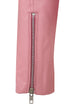 Women’s Pink Real Nappa Leather Biker Jacket – Celia