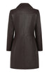 Women’s Brown Real Lamb Nappa Leather Knee Length Coat – Donna