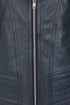 Women’s Navy Real Nappa Leather Biker Jacket – Suzy