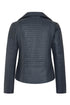 Women’s Navy Real Nappa Leather Biker Jacket – Suzy