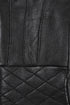 Women’s Black Leather Gloves – Quilted Detail