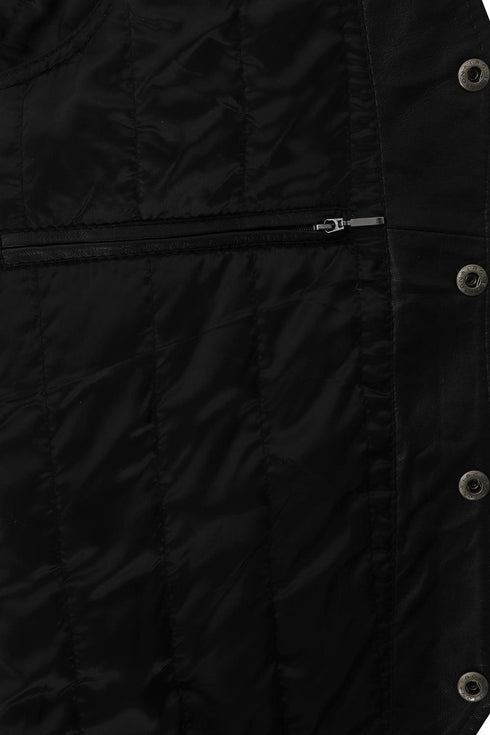 Men's Leather Classic Waistcoat Black, Brown, Tan - TEDDY - London Leathers Direct