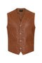 Men's Leather Classic Waistcoat Black, Brown, Tan - TEDDY - London Leathers Direct