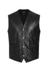 Men's Leather Classic Waistcoat Black, Brown, Tan - TEDDY - London Leathers Direct