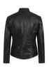 CHLOE Women's black lamb nappa leather biker jacket with classic style