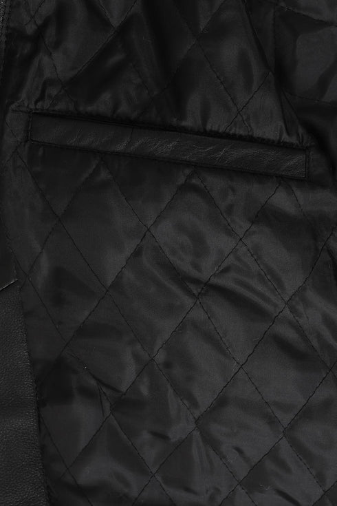 Men's Genuine Classic Leather Biker Jacket - FONZY - London Leathers Direct