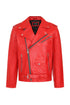 Men's Genuine Classic Leather Biker Jacket - FONZY - London Leathers Direct