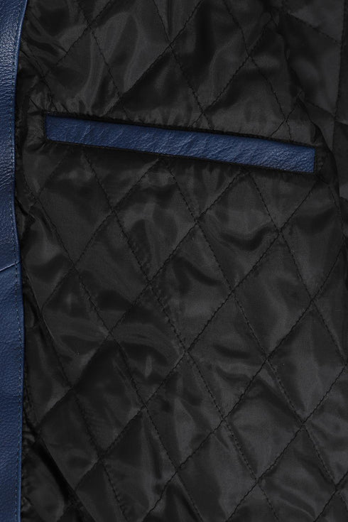 Men's Genuine Classic Leather Biker Jacket - FONZY - London Leathers Direct