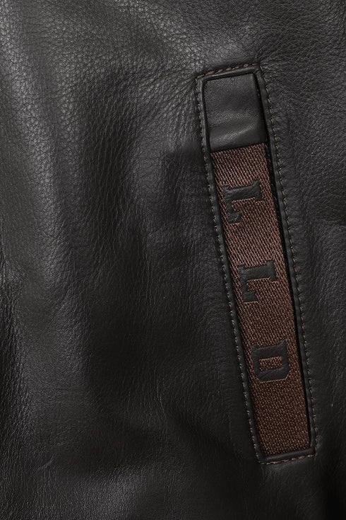 Men's Real Leather Pilot Jacket with Detachable Fur Collar - HARRY - London Leathers Direct