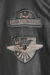 LLD Original black cowhide pilot leather bomber jacket with fur collar in sizes 2XL, 3XL, and 4XL