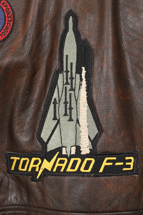 TOMMY Genuine Leather Pilot Jacket - Detachable Fur Collar