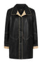 Women's Beautiful ¾ Length Leather Coat - JOSIE - London Leathers Direct
