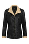 LLD Original black genuine nappa leather blazer with classic button front and collar
