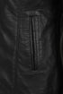 LLD Original black genuine nappa leather jacket with classic button front and collar, available in sizes 8, 10, 12.