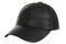 Premium black leather baseball cap with curved peak from LLD Original