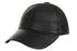 Premium black leather baseball cap with curved peak from LLD Original