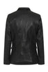 LLD Original women's black Nappa leather blazer jacket, hip length, available in sizes 8 to 18