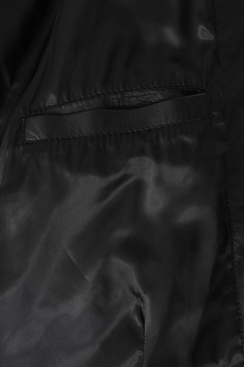 Ladies Modern Classic Genuine Leather Coat - CONNIE - London Leathers Direct