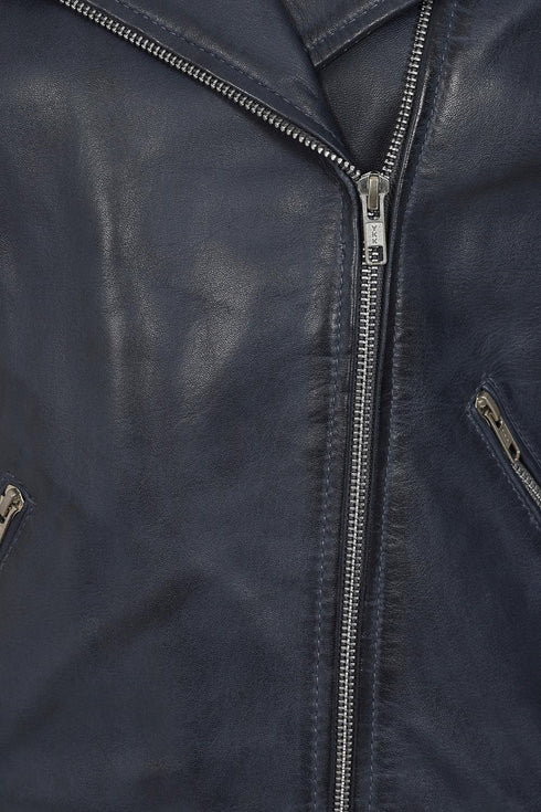 Women's Biker Style Real Leather Jacket - CELIA - London Leathers Direct