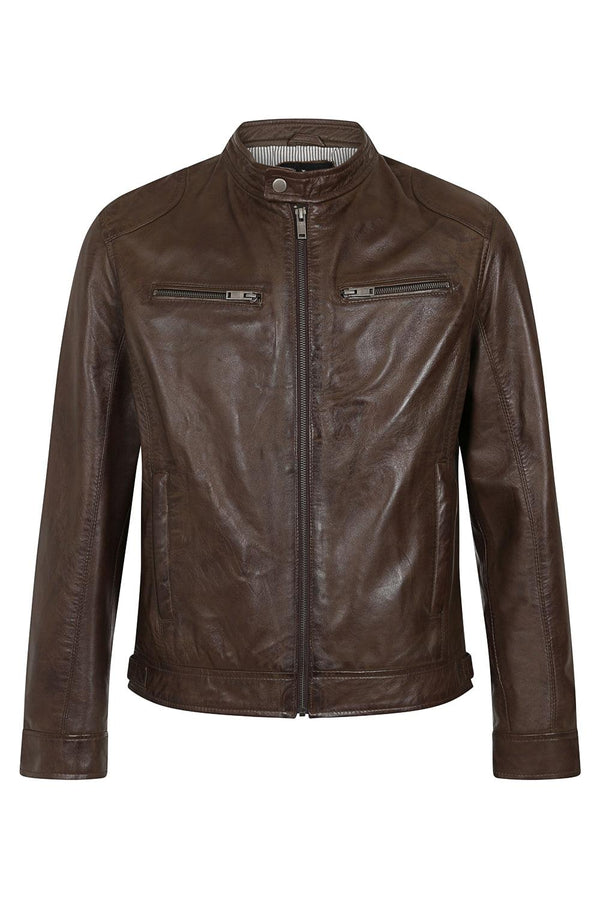 Men's Classic Stylish Leather Jacket  - PETER - London Leathers Direct