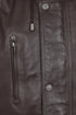 Brown genuine leather ¾ length coat for men, sizes 2XL to 6XL, by LLD Original.