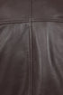 Men's classic brown genuine leather ¾ length coat by LLD Original in sizes up to 6XL