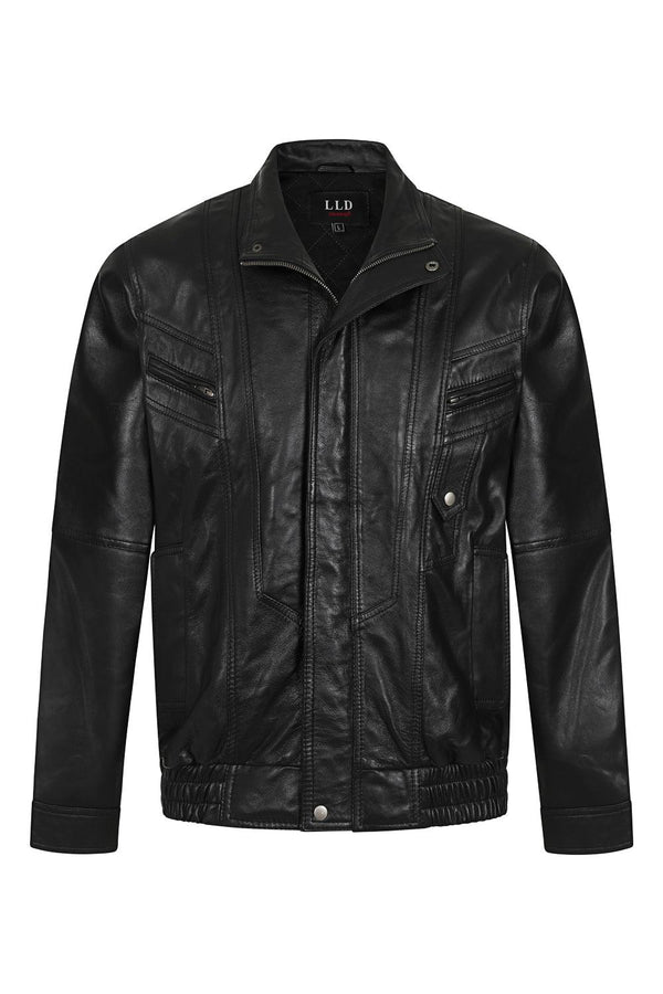 Men's Real Genuine Leather Classic Blouson Jacket - PAUL-303 - London Leathers Direct