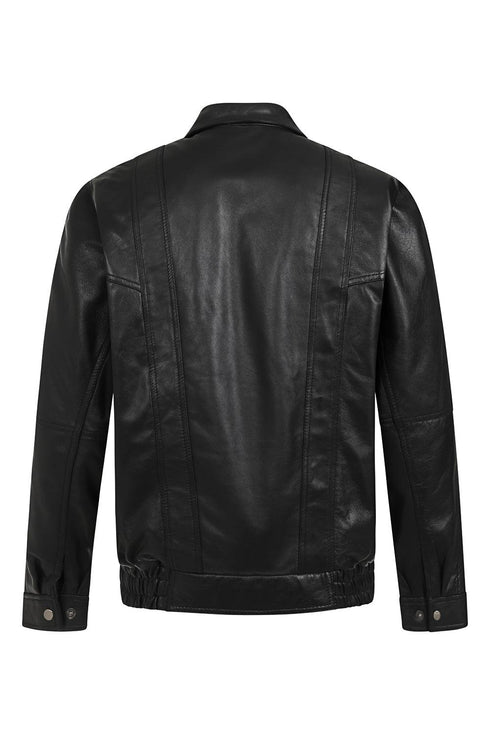 Men's Real Genuine Leather Classic Blouson Jacket - PAUL-303 - London Leathers Direct
