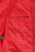 LLD Men's Red Genuine Leather Racing Jacket with Black Stripes