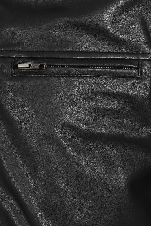 Men's Classic Style Black Leather Jacket for Everyday Wear - JIMMY - London Leathers Direct