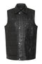 Men's Leather Sleeveless Gilet Black, Brown, Buff - VINNY - London Leathers Direct